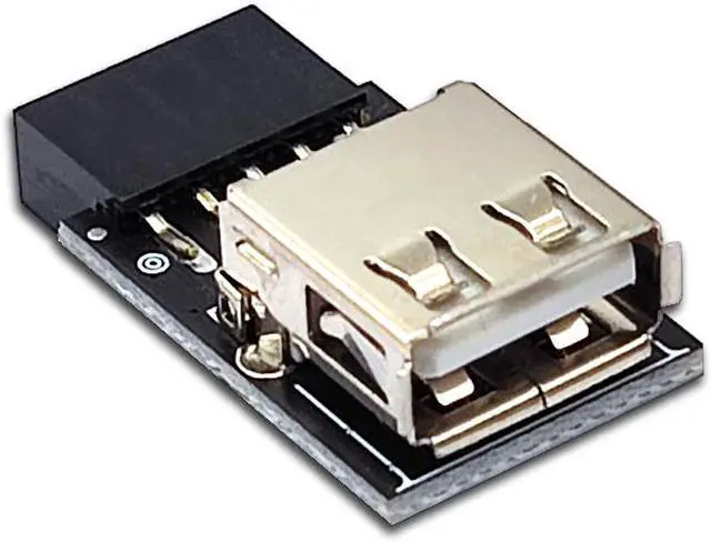 Alt view image 5 of 6 - Weastlinks 9pin to USB Adapter Connector PC Internal Motherboard 9pin to USB 2.0 Type A Female Converter