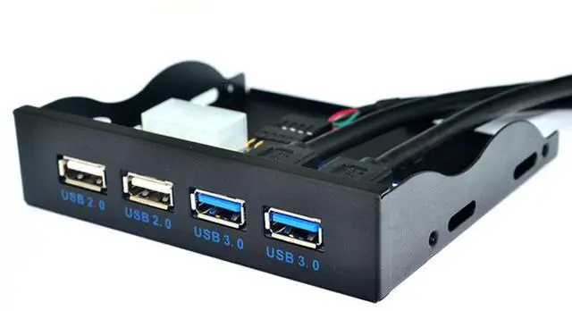 Alt view image 6 of 7 - Weastlinks HUB USB 2.0 USB 3.0 4 Port Front Panel USB3.0 Hub Splitter Internal Combo Bracket Adapter for Desktop 3.5 Inch Floppy Bay