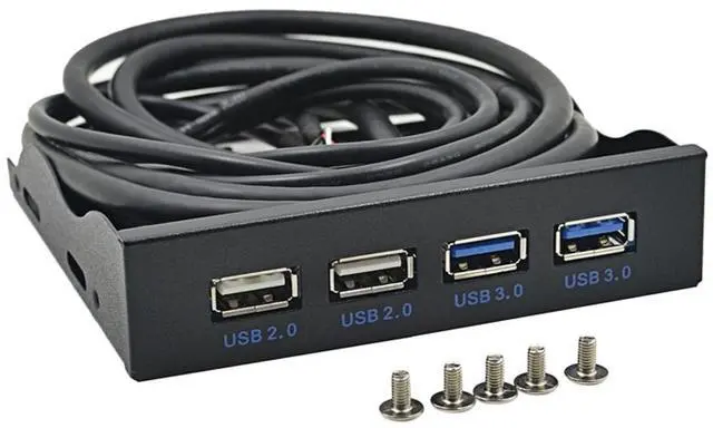 Main image of Weastlinks HUB USB 2.0 USB 3.0 4 Port Front Panel USB3.0 Hub Splitter Internal Combo Bracket Adapter for Desktop 3.5 Inch Floppy Bay