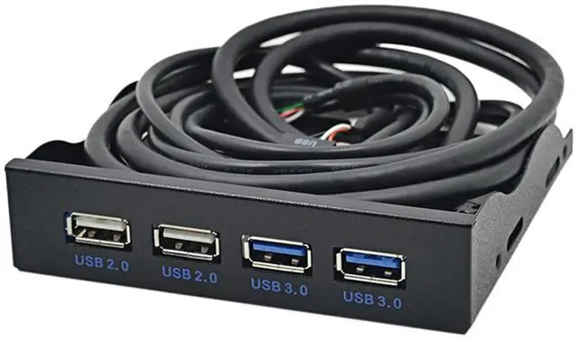 Alt view image 7 of 7 - Weastlinks HUB USB 2.0 USB 3.0 4 Port Front Panel USB3.0 Hub Splitter Internal Combo Bracket Adapter for Desktop 3.5 Inch Floppy Bay