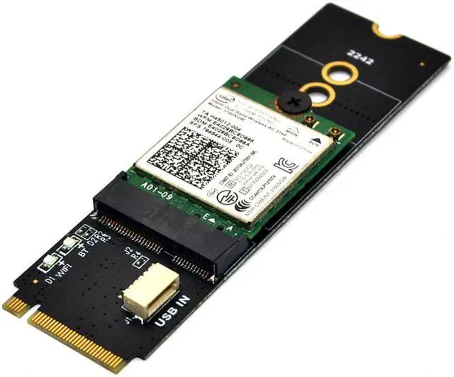 Alt view image 6 of 7 - Weastlinks M.2 KEY-M to KEY A-E/E Adapter Riser Card for M.2 NGFF PCIE Protocol Wireless Network Card Module Support 2230 2242 size M2 Card