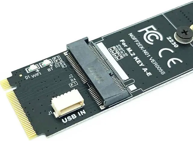 Alt view image 3 of 7 - Weastlinks M.2 M-Key to A + E Key NGFF Slot Wifi Wireless Network Card M.2 NGFF PCI Express to E Key Card M-Key to A-E Key M.2 Wifi Adapter