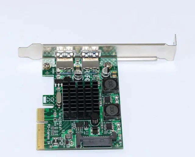 Alt view image 3 of 7 - Weastlinks USB 3.1 PCI Express Card 2-Ports Superspeed USB 3.1 10Gbps Raiser Adapter PCIE PCI-E 3.0 X4 ASMedia ASM3142 Chipset for Desktop