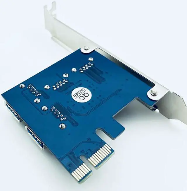 Alt view image 6 of 6 - Weastlinks PCI-E PCI Express Riser Card 1x to 16x 1 to 4 USB 3.0 Slot Multiplier Hub Adapter For Bitcoin Mining Miner Antminer BTC Riser