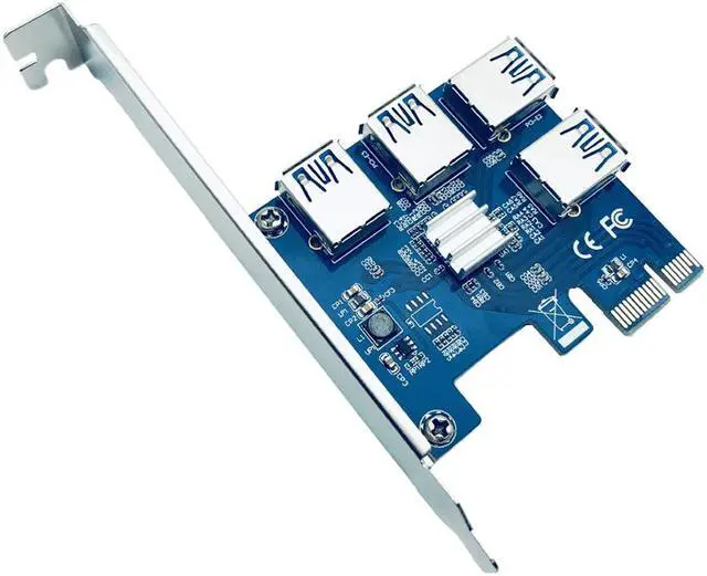 Main image of Weastlinks PCI-E PCI Express Riser Card 1x to 16x 1 to 4 USB 3.0 Slot Multiplier Hub Adapter For Bitcoin Mining Miner Antminer BTC Riser