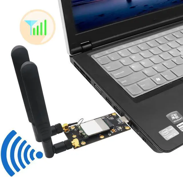 Alt view image 6 of 7 - Weastlinks NGFF M.2 Key B to USB 3.0 Adapter Expansion Card for 3G/4G/5G Module M.2 Wifi Card with Dual NANO SIM Card Slot 2.4G/5G Antenna