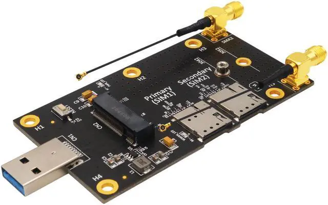 Main image of Weastlinks NGFF M.2 Key B to USB 3.0 Adapter Expansion Card for 3G/4G/5G Module M.2 Wifi Card with Dual NANO SIM Card Slot 2.4G/5G Antenna