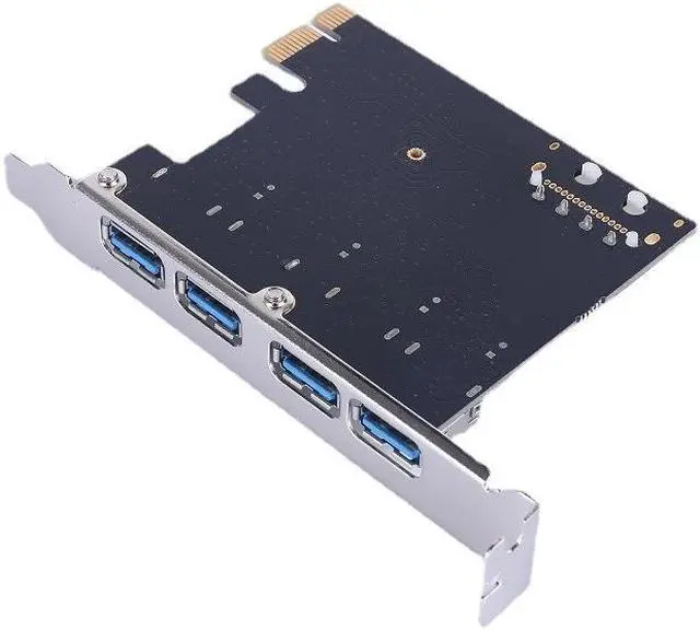Alt view image 3 of 6 - Weastlinks PCIe To 4 Port USB 3.0 HUB PCI Express Expansion Card Adapter 5 Gbps Speed For Desktop PCI Express USB 3.0