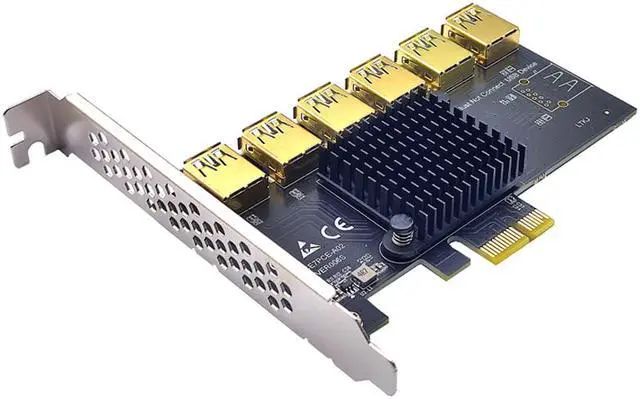 Main image of Weastlinks PCI Express Multiplier PCIE 1 to 6 USB3.0 Riser Card for PCI Express X16 Riser Graphic Card ETH Bitcoin Miner Mining