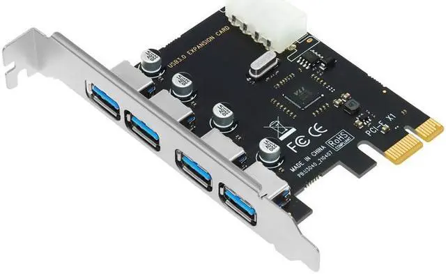 Main image of Weastlinks PCIe To 4 Port USB 3.0 HUB PCI Express Expansion Card Adapter 5 Gbps Speed For Desktop PCI Express USB 3.0