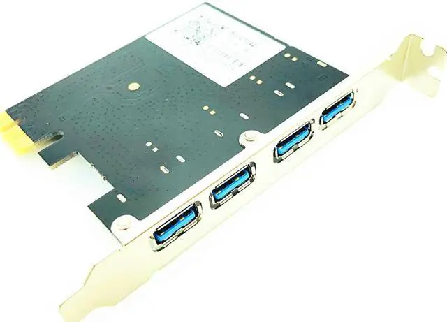 Alt view image 3 of 7 - Weastlinks 4 Port USB 3.0 PCI-E Expansion Card PCI Express PCIe USB 3.0 HUB Adapter 4-Port USB3.0 Controller USB 3 0 PCI e PCIe Express 1X
