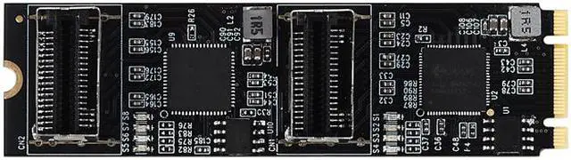 Alt view image 3 of 7 - Weastlinks NEW M.2 to SATA Card PCI Express 3.0 M2 to SATA Multiplier Adapter 8 Port SATA 3 6Gbps Controllers B+M Key with 2 Mini SAS Cable