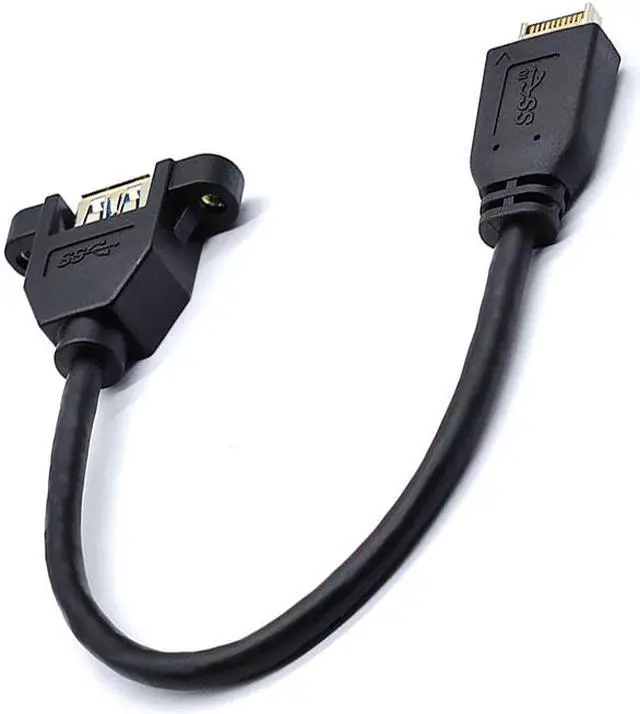 Alt view image 6 of 7 - Weastlinks USB 3.2 Gen2 Front Panel Screw Mount Extension Cable 10Gbps 20Pin TYPE-E to USB3.1 TYPE-A Female/Male Connector Extensor Adapter