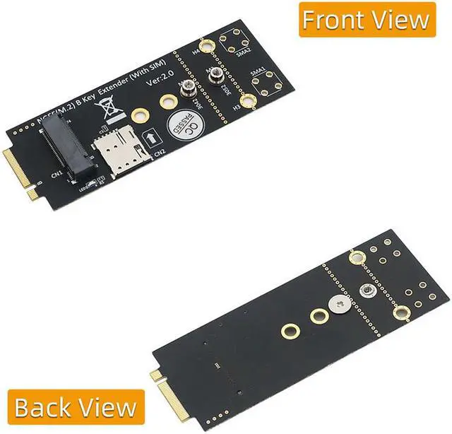 Alt view image 5 of 7 - Weastlinks NEW NGFF M.2 B Key Extender Adapter Card Riser NANO SIM Slot M2 B-Key to B-Key Support 3042 3052 3G/4G/5G M2 Wifi Network Module