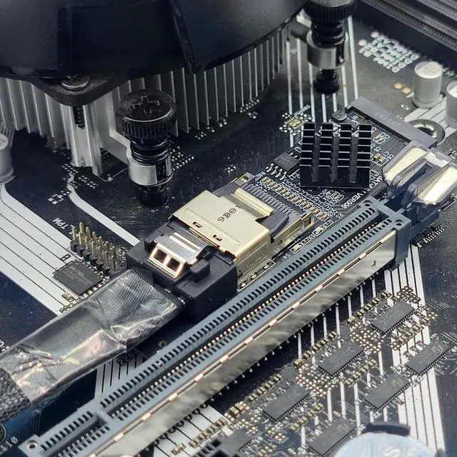 Alt view image 6 of 7 - Weastlinks NEW M.2 NVME to Mini SAS SFF-8087 Expansion Card Support 4 Port SATA3.0 6Gbps HDD SSD SATA Controller SFF8087 to M2 NVME Adapter