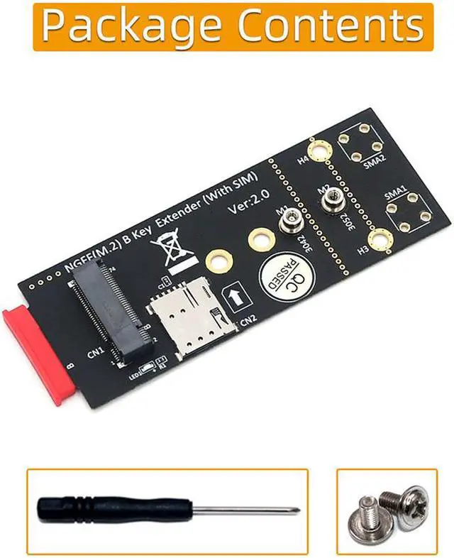 Alt view image 7 of 7 - Weastlinks NEW NGFF M.2 B Key Extender Adapter Card Riser NANO SIM Slot M2 B-Key to B-Key Support 3042 3052 3G/4G/5G M2 Wifi Network Module