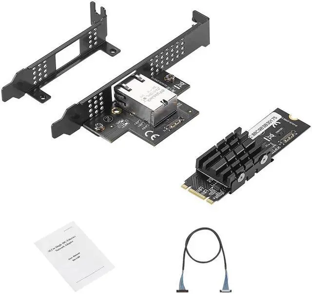 Alt view image 7 of 7 - Weastlinks 10Gb Network Card B+M Key M.2 to RJ45 Gigabit Ethernet Network Adapter 10G/2.5G/1000M Internet NIC Lan Card Marvell AQC107 Chips