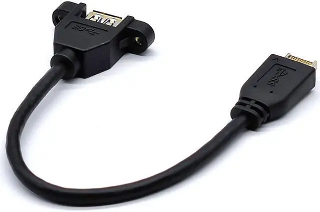 Alt view image 3 of 7 - Weastlinks USB 3.2 Gen2 Front Panel Screw Mount Extension Cable 10Gbps 20Pin TYPE-E to USB3.1 TYPE-A Female/Male Connector Extensor Adapter