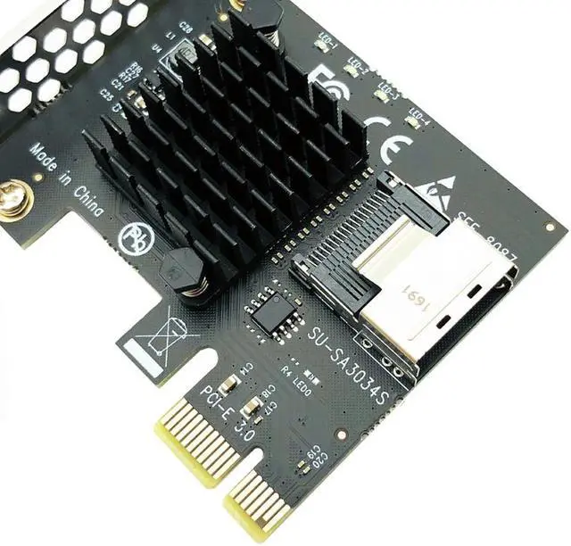 Alt view image 5 of 7 - Weastlinks Chi a Mining PCIe to Mini SAS 8087 4 Port SATA 3 6G SSD Adapter PCI-e PCI Express X1 Controller Expansion Card