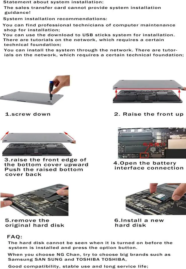 Alt view image 7 of 7 - Weastlinks A1708 SSD Adapter Card Reader M Key NVMe M2 SSD Adapter Card NGFF M.2 SSD Riser for A1708 2016 2017