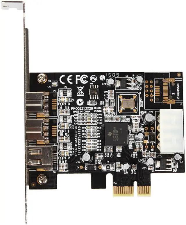 Alt view image 3 of 6 - Weastlinks 1394 Expansion Card PCI-E 1X to IEEE 1394 DV Video Adapter 1x 1394A 6Pin + 2x 1394B 9Pin Controller Firewire Card for Desktop PC