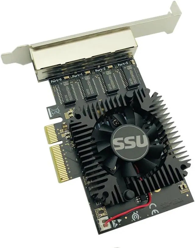 Alt view image 4 of 7 - Weastlinks Network Card RTL8245F Gigabit Ethernet PCI Express PCIE Network card 2.5Gbps LAN Adapter 4 Port RJ45 Network Card for Desktop PC