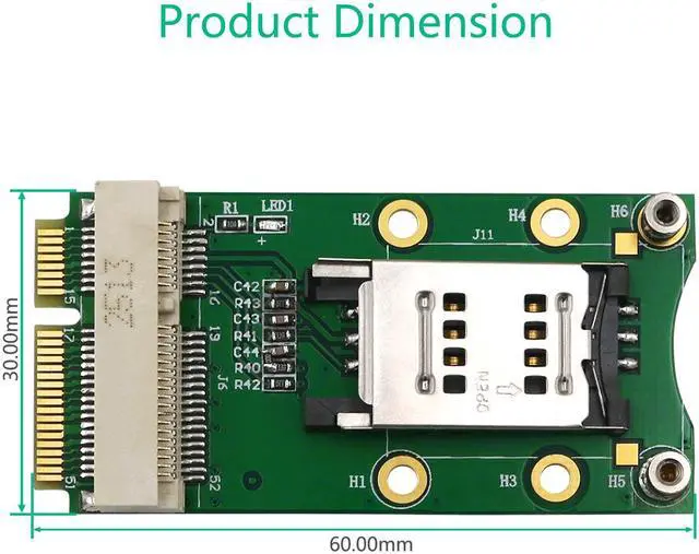 Alt view image 5 of 7 - Weastlinks Mini PCI Express Adapter Mini PCI-E Riser Card MINI PCIE to MINI PCI E Expansion Card SIM Card Slot for 3G/4G WWAN LTE GPS Cards