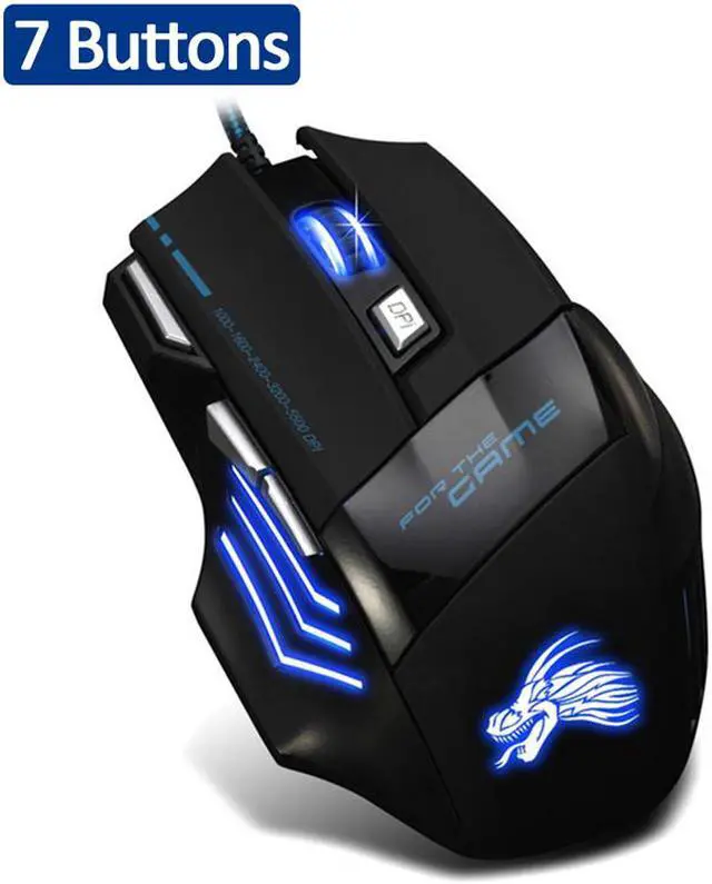 Alt view image 6 of 7 - Weastlinks USB Wired Gaming Mouse 7 Buttons 5500 DPI Adjustable LED Backlit Optical Computer Mouse Gamer Mice For PC Laptop Notebook