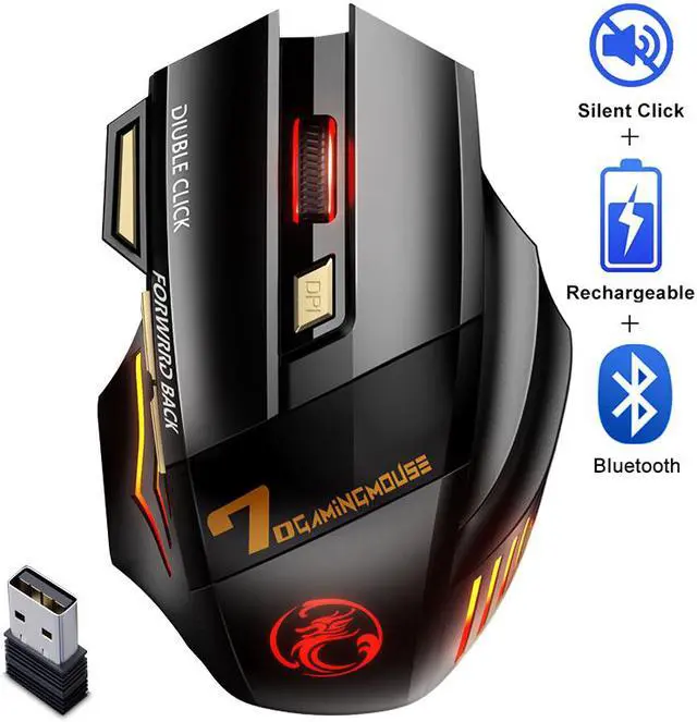 Main image of Weastlinks Rechargeable Wireless Mouse Gamer For Computer RGB Gaming Mouse Bluetooth USB Mouse Silent Ergonomic Mause For Laptop PC Mice