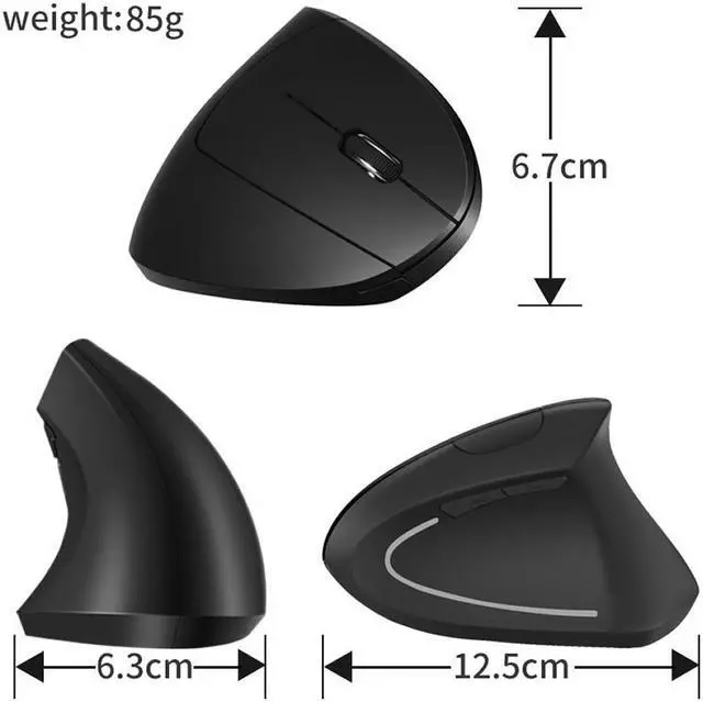 Alt view image 5 of 7 - Weastlinks Wireless Mouse Vertical Gaming Mouse Computer Mice Ergonomic Desktop Upright Mouse 1600 DPI for PC Laptop Office Home
