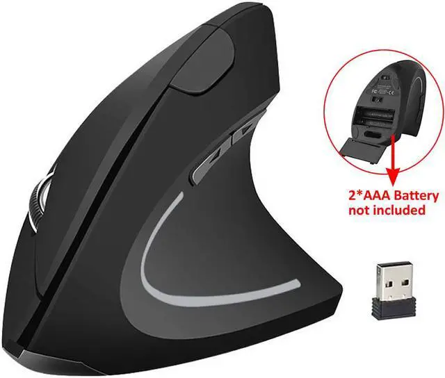 Alt view image 2 of 7 - Weastlinks Wireless Mouse Vertical Gaming Mouse Computer Mice Ergonomic Desktop Upright Mouse 1600 DPI for PC Laptop Office Home