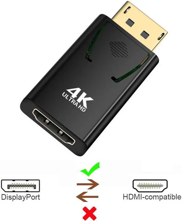 Alt view image 2 of 7 - Weastlinks 2pcs 4K 1080P DisplayPort to HDMI-Compatible Adapter DP Male to Female HD TV HDMI-Compatible Video Audio Cable for PC TV Laptop