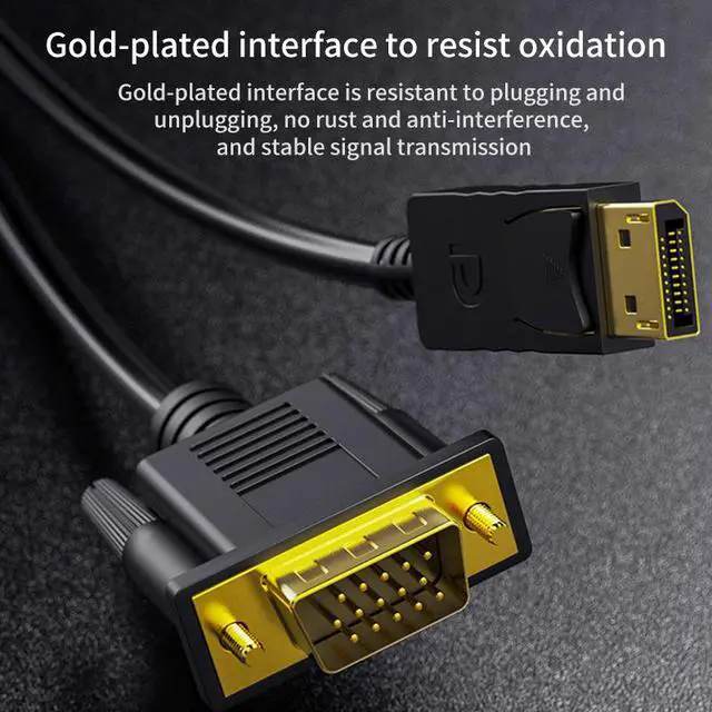 Alt view image 4 of 7 - Weastlinks DisplayPort DP to VGA Cable Adapter HD 1080P For Laptop Computer PC HDTV Projector Monitor Display Port to VGA Converter Cable