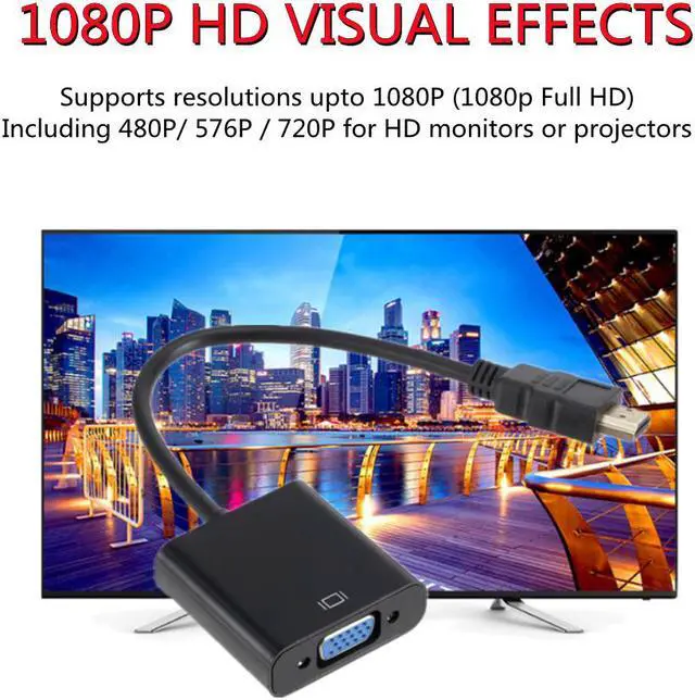 Alt view image 5 of 7 - Weastlinks 1080P HDMI-compatible To VGA Adapter Converter Cable HDMI Male To VGA Famale Digital Analog Converter for Tablet laptop PC TV
