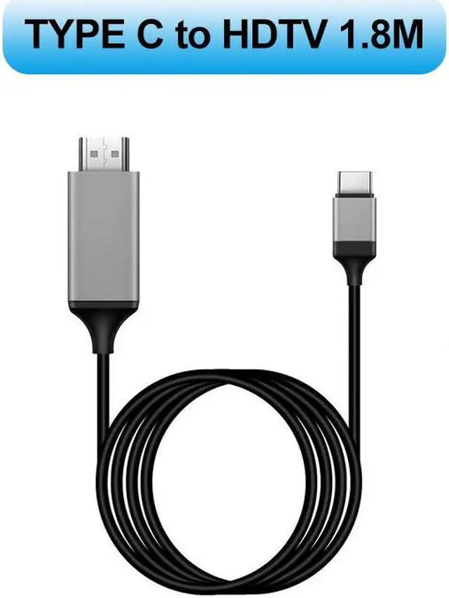 Alt view image 2 of 7 - Weastlinks Type C To HDMI USB 3.1 To HDMI Compatible Adapter Cable Type C To HDTV 30Hz 4K USB C Cable Extend Adapter For MacBook PC Monitor