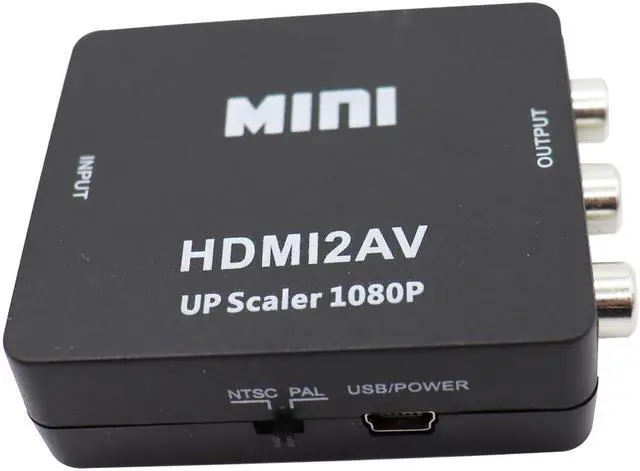 Alt view image 5 of 7 - Weastlinks HDMI TO AV RCA CVSB L/R Video 1080P Scaler Converter Box HD Video Composite Adapter HDMI2AV Adapter Support NTSC PAL