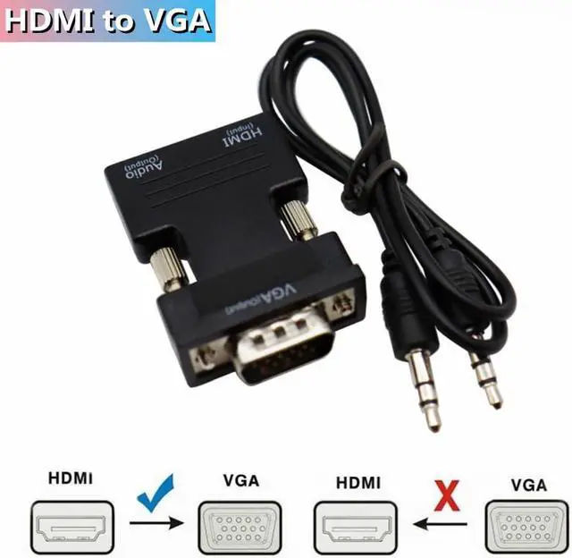 Alt view image 2 of 4 - Weastlinks HD 1080P VGA to HDMI-compatible Converter Adapter With Audio For PC Laptop to HDTV Projector HDMI-compatible to VGA Adapter