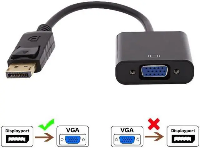 Main image of Weastlinks DP to VGA DisplayPort Male to VGA Female Converter Adapter Cable 1080P For TV Laptop Computer Projector
