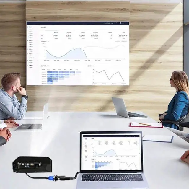 Alt view image 6 of 7 - Weastlinks HDTV To VGA Line With Audio HDTV Compatible Converter 1080P HDMI Female Input To VGA Male Audio Output Adapter Plug Play