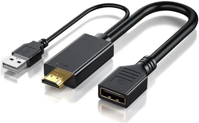 Alt view image 6 of 6 - Weastlinks HDMI-Compatible To Displayport Converter Cable 4K HD2.0 Adapter For PC TV Box Xbox PS4 PS5 Laptop Projector HD To DP Cable