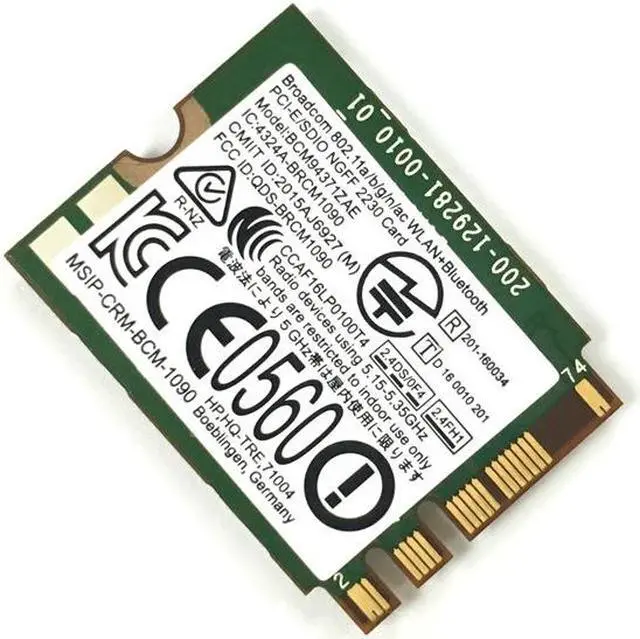 Alt view image 2 of 5 - Weastlinks Broadcom BCM94371ZAE BCM4371 802.11 AC NGFF M.2 867Mbps WiFi Bluetooth 4.1 Combo SPS 849915-001 Wireless network card wifi