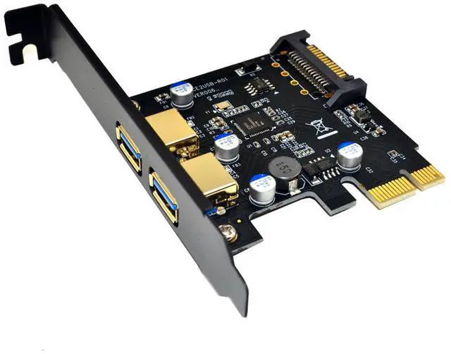 Main image of Weastlinks USB 3.0 PCI Express PCIE USB 3.0 Card Adapter 5Gbps USB 3.0 PCI-E 2 Ports PCI Express Expansion Card SATA Power Connector for PC