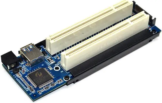Alt view image 5 of 7 - Weastlinks MINI PCI-e to Dual PCI Adapter mini PCIE Riser to PCI Slot for Capture Card Gold Tax Card Sound Cards Parallel Port Cards
