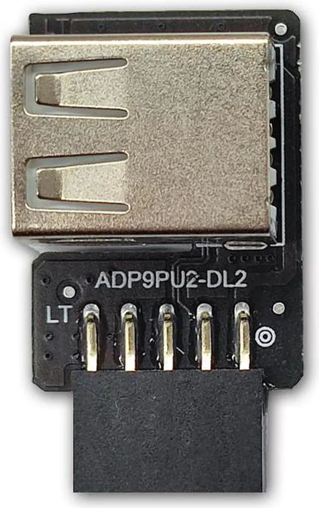 Alt view image 6 of 6 - Weastlinks 9pin to USB Adapter USB Connector Internal Motherboard 9pin Female to 2 Ports USB2.0 Type A Female Connector Riser for USB Device
