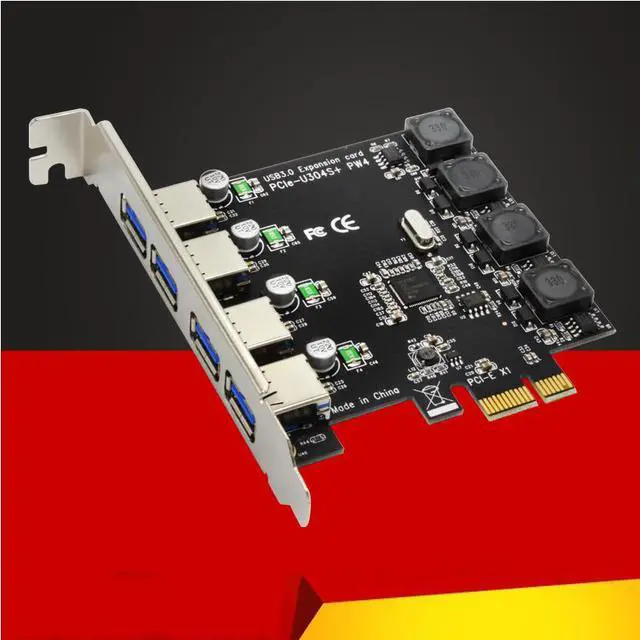 Alt view image 7 of 7 - Weastlinks 5Gbps Superspeed 4 Ports USB 3.0 Expansion Card Adapter PCI-E PCI Express Controller for PCIe X1 X4 X8 X16 Port for Win 7 8 10