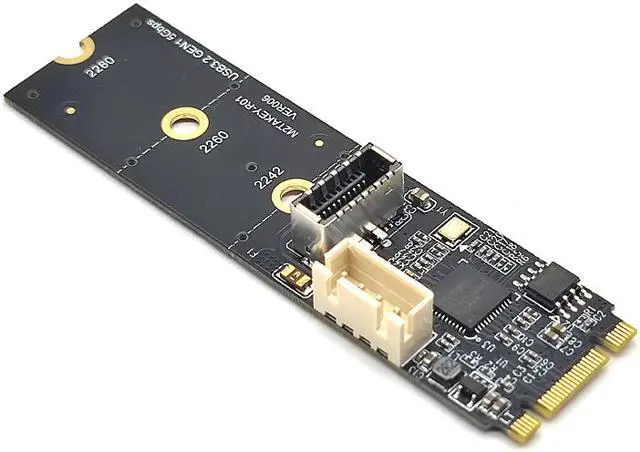 Alt view image 2 of 7 - Weastlinks NVME to TYPE-E Expansion Card M.2 M KEY NVME to Front USB3.1 10G TYPE-C Adapter 4Pin Power M2 NVME to USB 3.1 TYPE C Riser Board