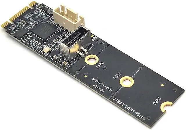Alt view image 4 of 7 - Weastlinks NVME to TYPE-E Expansion Card M.2 M KEY NVME to Front USB3.1 10G TYPE-C Adapter 4Pin Power M2 NVME to USB 3.1 TYPE C Riser Board