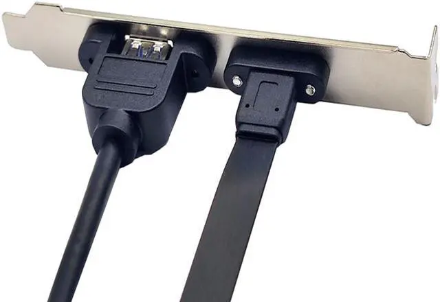 Alt view image 4 of 6 - Weastlinks 50cm USB 3.2 Front Panel Header 20Gbps USB3.2 Gen2*2 Type C to Type-E 5Gb USB3.0 to 19Pin Connector Extension Cable with Bracket