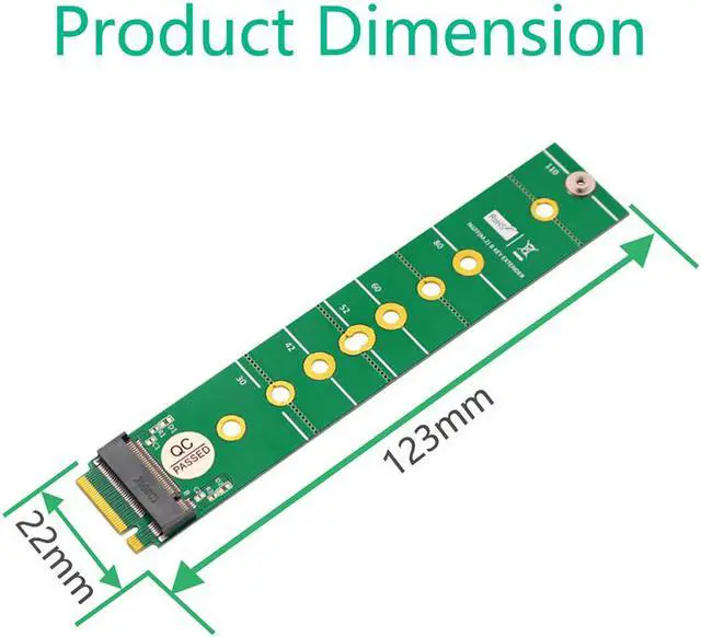Alt view image 5 of 7 - Weastlinks M.2 NGFF B Key SSD Adapter Converter Riser Board Key-B to Key-B Convert Card Expansion Slot for 2230 2242 2260 2280 M.2 SATA SSD