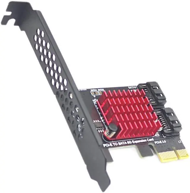 Alt view image 4 of 6 - Weastlinks Chi a Mining SATA PCI e Adapter 2 Port SATA 3.0 to PCIe x1 Expansion Card SATA3.0 PCIe PCI-e Converter JMB 582 Chip Add on Cards